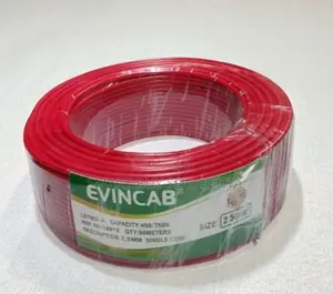 Top Quality 2.5mm Red Flame Retardant Electrical Cable Single Core