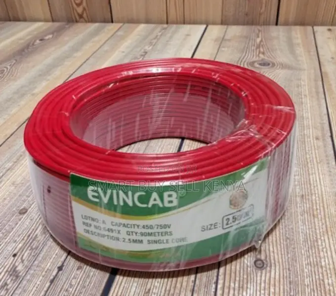 Red 2.5mm PVC Insulated Electrical Wire for Home Wiring Single Core