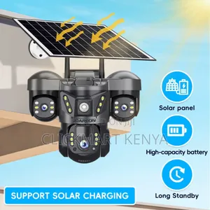 Solar CCTV Camera Triple Lens Simcard 4g CCTV Camera