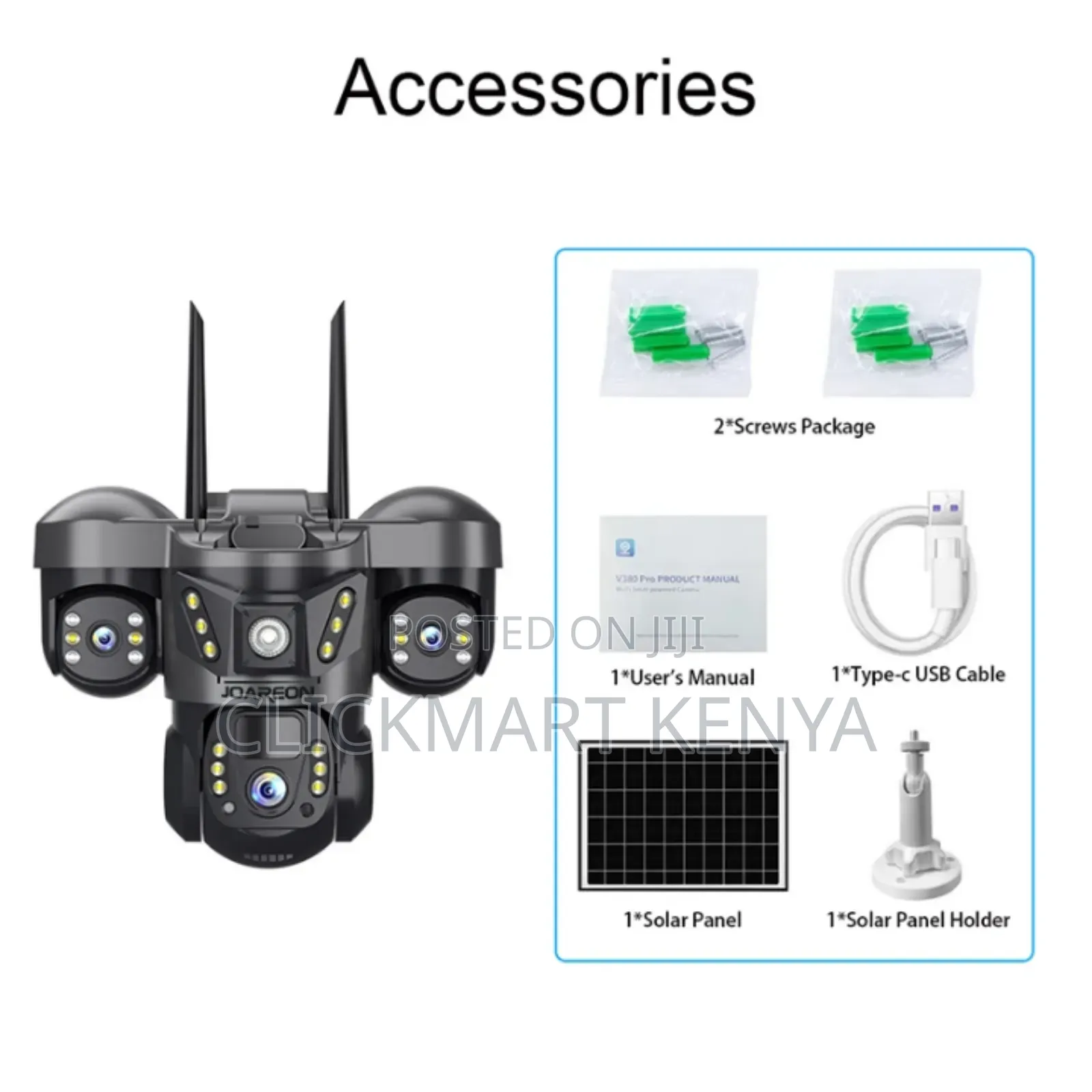 Solar CCTV Camera Triple Lens Simcard 4g CCTV Camera