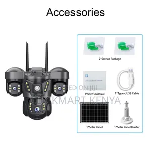 Solar CCTV Camera Triple Lens Simcard 4g CCTV Camera