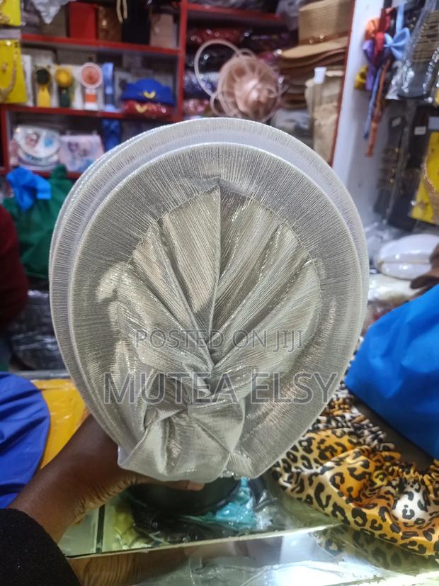 White Cream Ladies Quality Turban - thumbnail 5