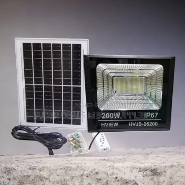 1 Year Warranty Dusk to Dawn 200w Watts Security Led Solar Flood Light