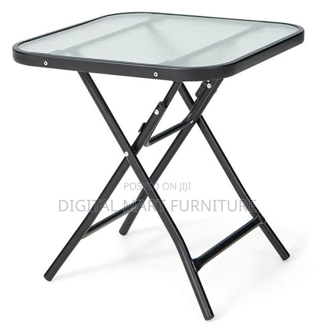 Foldable Black Table With Collapsible Legs - thumbnail 2