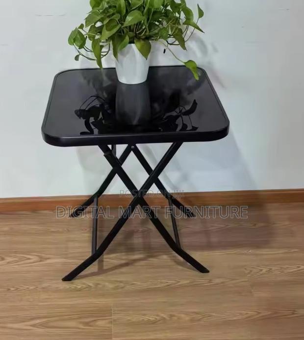 Foldable Black Table With Collapsible Legs - thumbnail 5