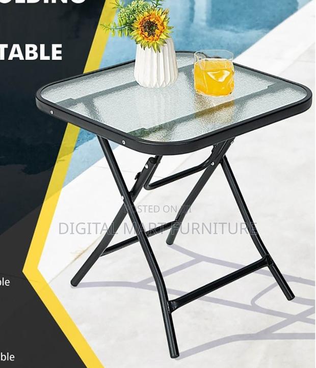Foldable Black Table With Collapsible Legs - thumbnail 9