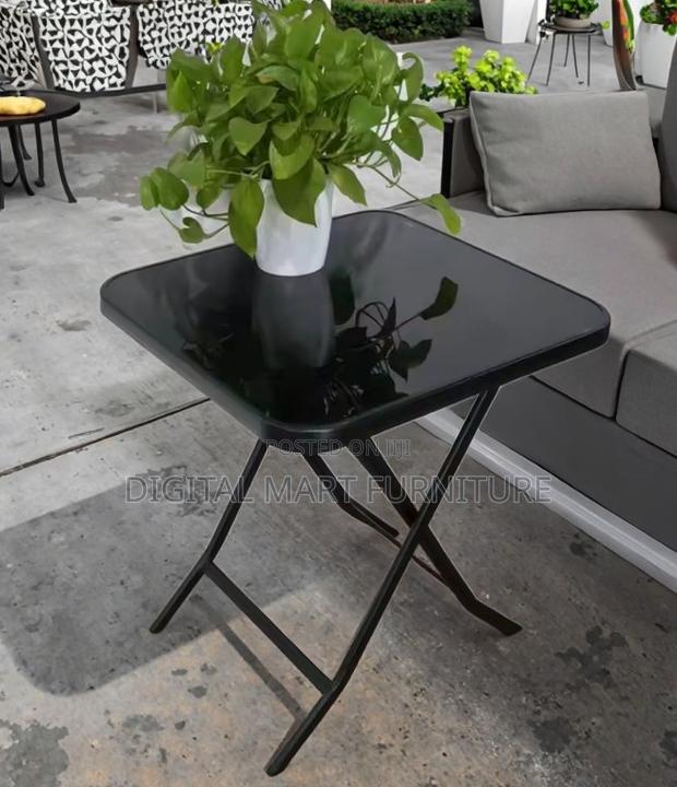 Foldable Black Table With Collapsible Legs - thumbnail 11