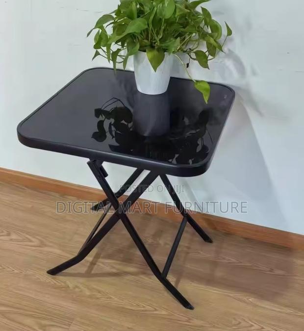 Foldable Black Table With Collapsible Legs - thumbnail 12