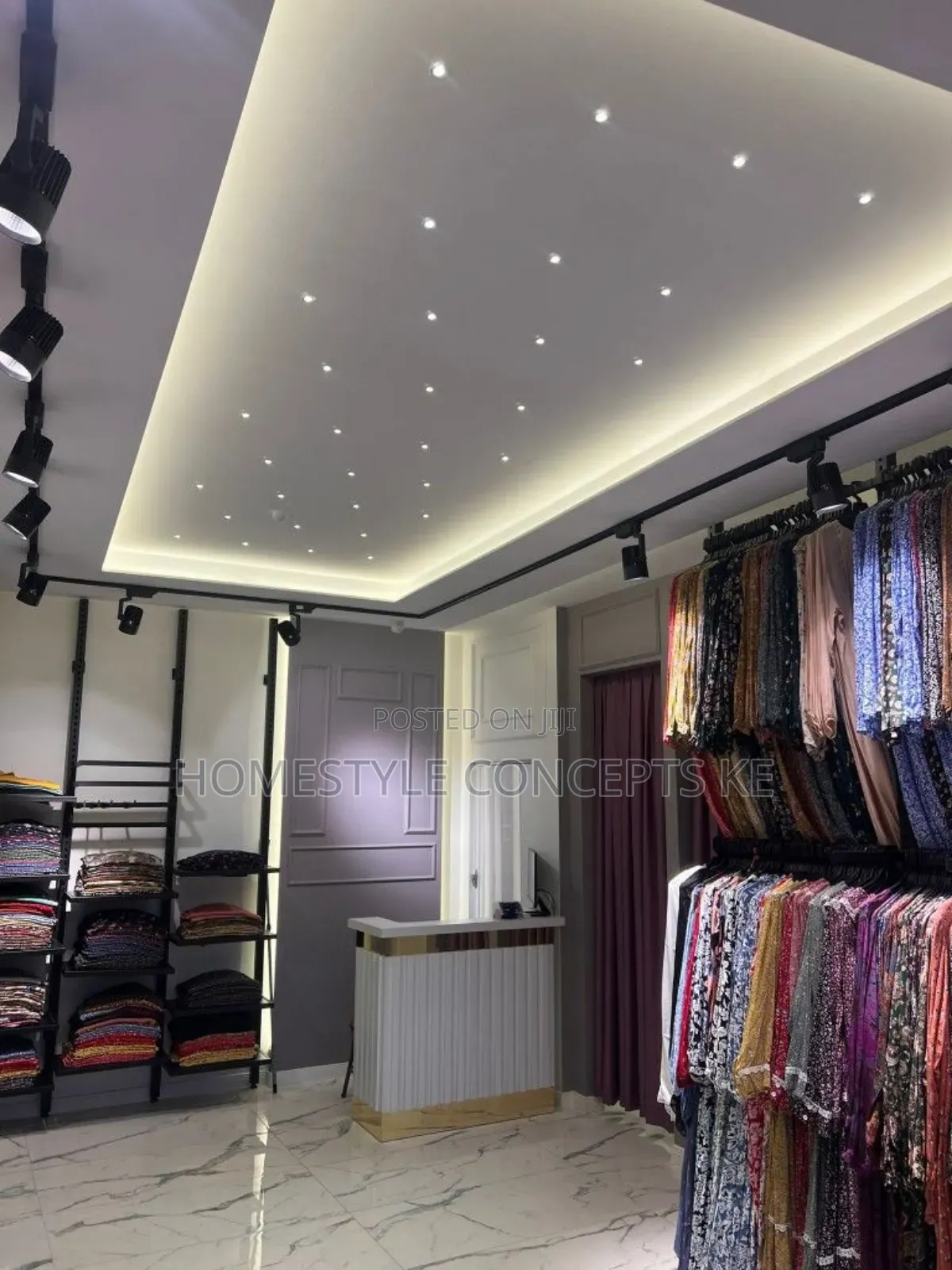 Modern Shop Lighting Shelves Shelf Fitting Renovation Interior Design