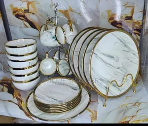 24pcs Ceramic Gold Dinner Set