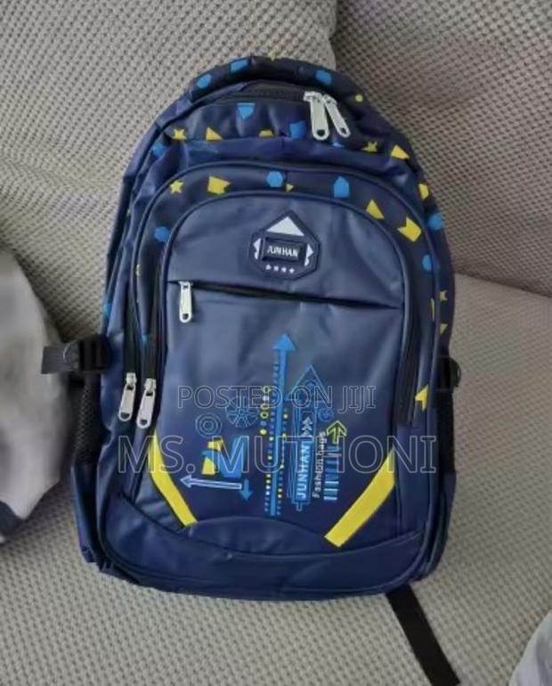 Geometric Pattern School Backpack - thumbnail 4