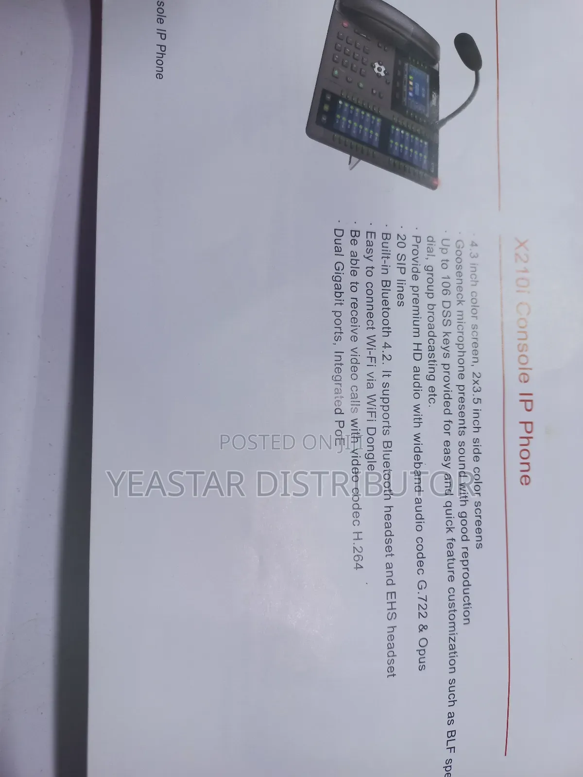 Fanvil X210i Paging Console Ip Phone