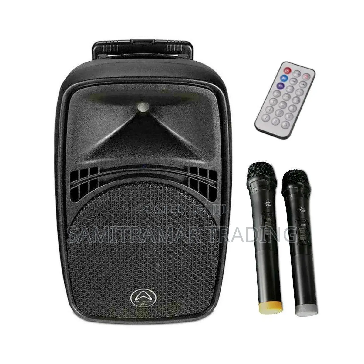 Ez12a Wharfedale Portable Active Pa System With 2 Wireless Microphones