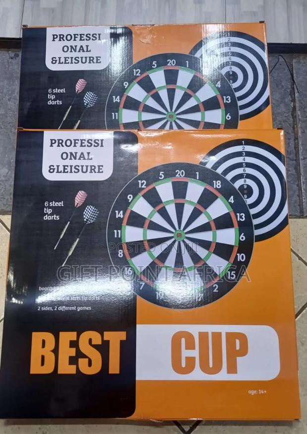 Proffessional Dart Board With Metallic Darts Arrows - thumbnail 2