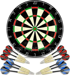 Proffessional Dart Board With Metallic Darts Arrows
