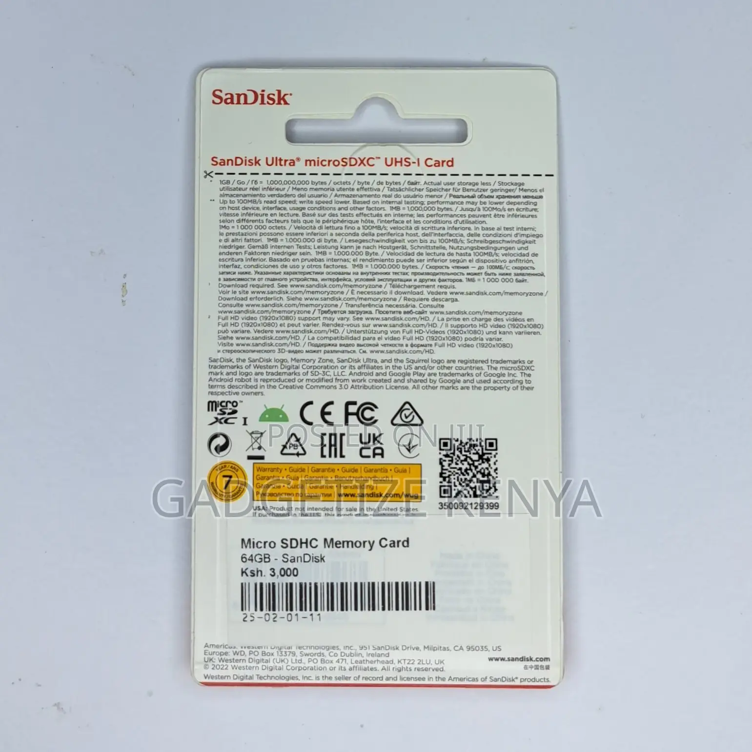 Sandisk 64gb Micro Sd Memory Card