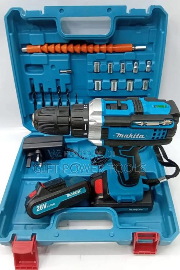 Makira 26v Cordless Electric Drill/26v Makita Drill With 2 Batteries