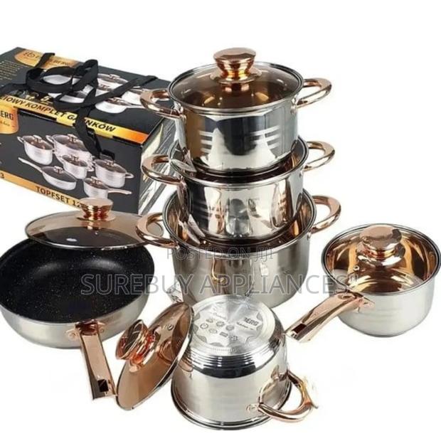 Engelberg 12pc Stainless Steel Cookware Set - main view