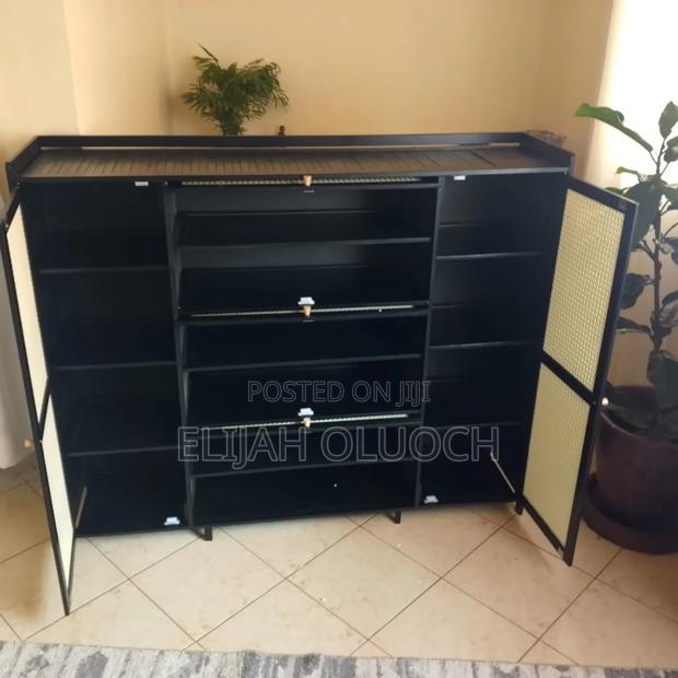 26 Pairs Wooden Bamboo Shoe Cabinet