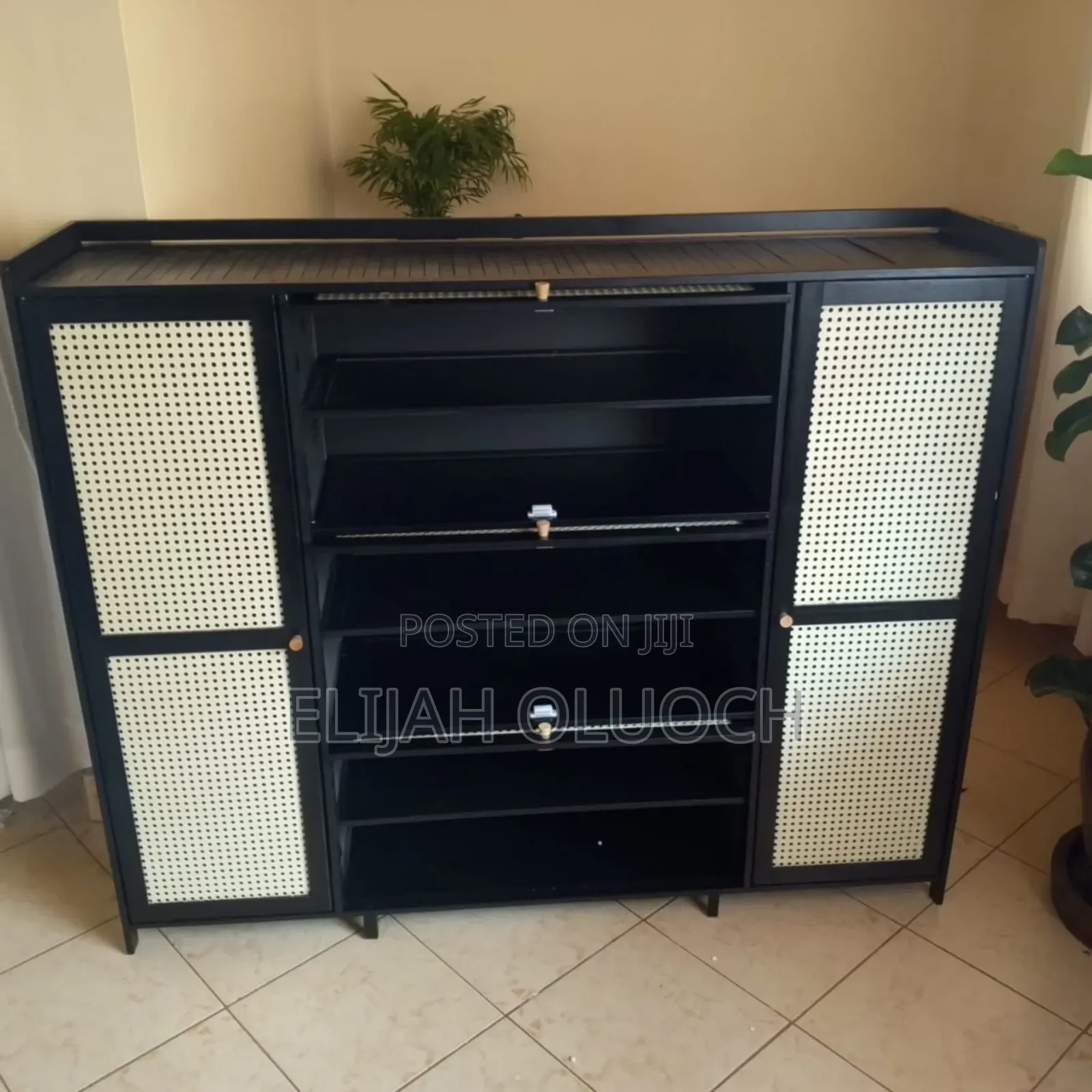 26 Pairs Wooden Bamboo Shoe Cabinet
