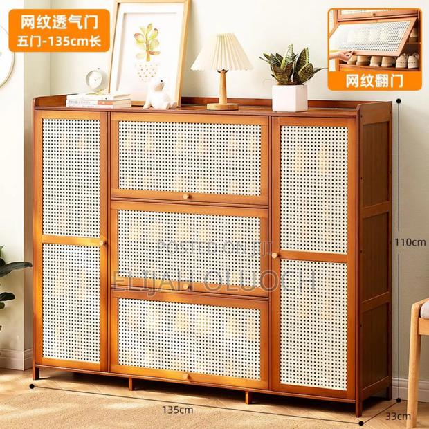 26 Pairs Wooden Bamboo Shoe Cabinet - thumbnail 2