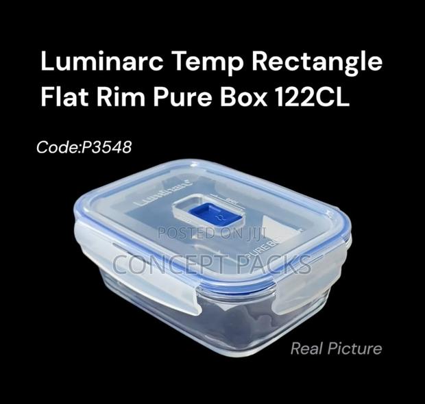 Luminarc 1.2 Litres Pure Box Active Glass Storage Box With Lid - main view