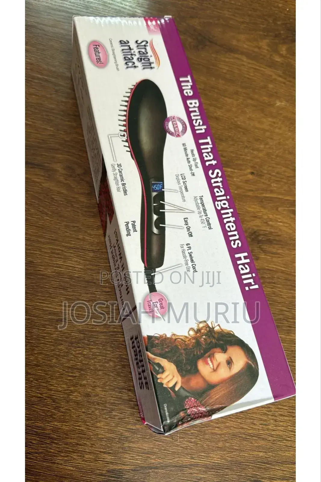 Multifunction Hair Brush Straightener