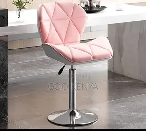Home Bar Stool; Leather Adjustable Swivel Stool For Barbershop