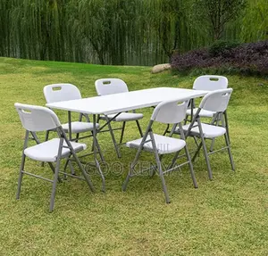 Home Table; Outdoor Party Plastic Folding Table and Seating Set
