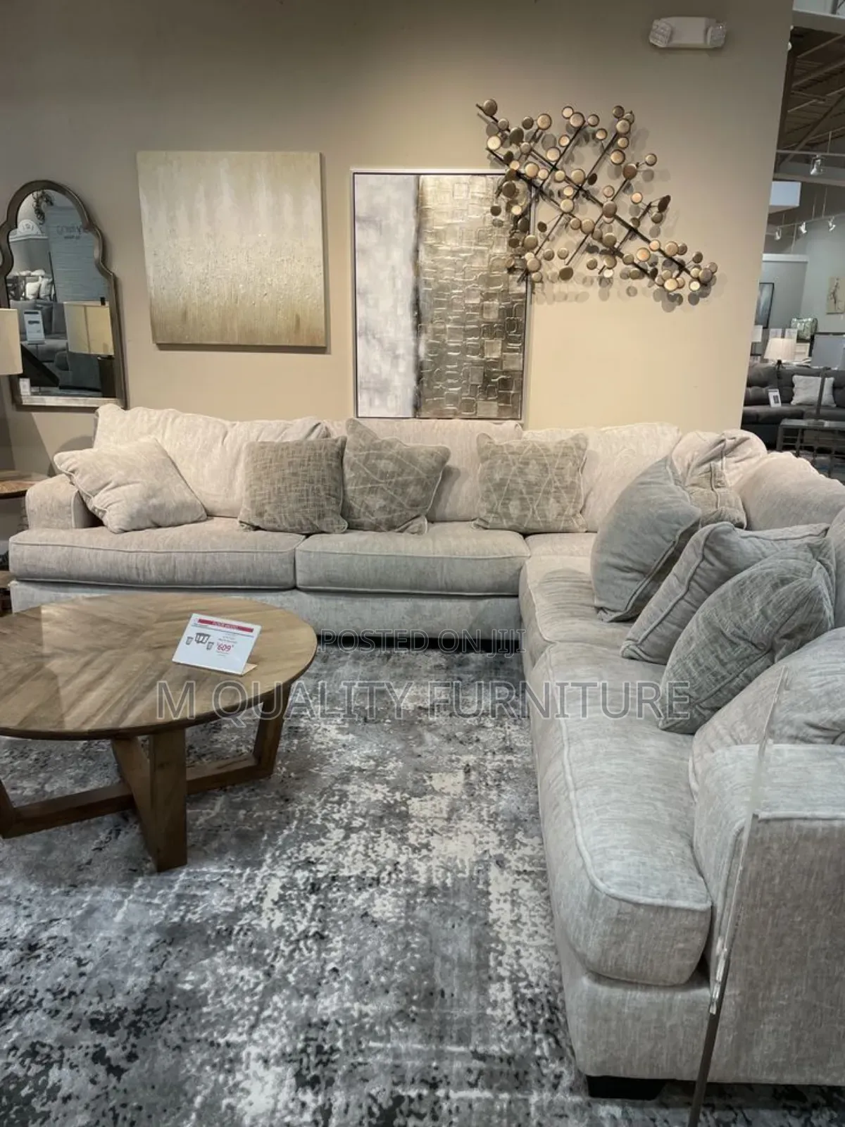 7-Seater Corner Modernized Cozy Couch With Throw Pillows