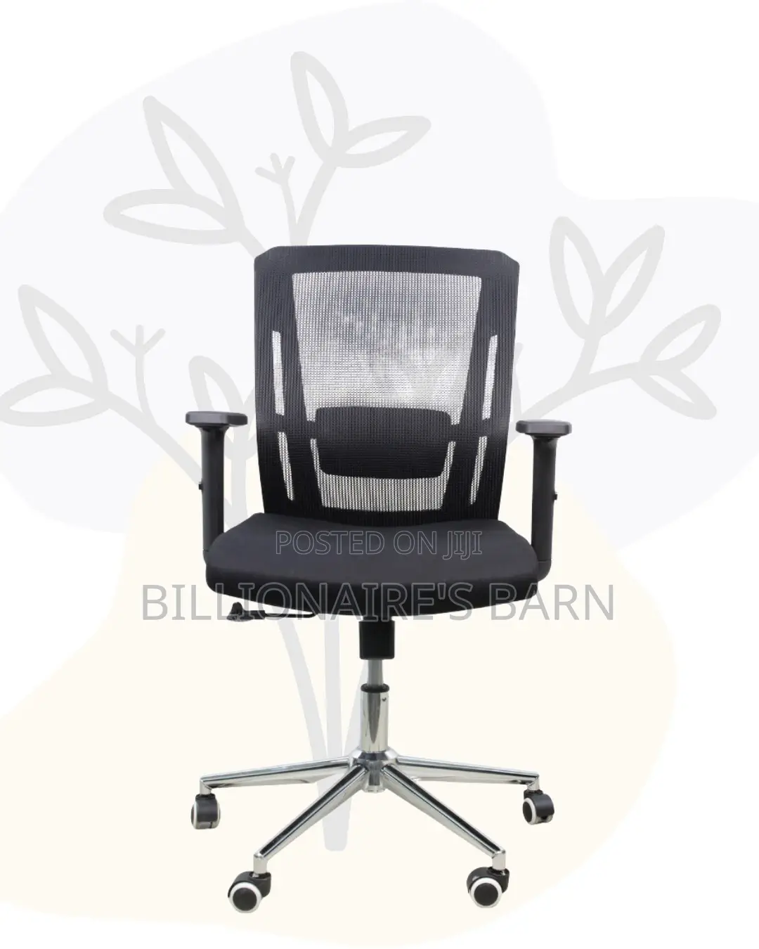 Ergonomic Mid-Back Chair With Chrome Base | Perfect for Managers