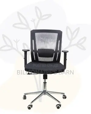 Ergonomic Mid-Back Chair With Chrome Base | Perfect for Managers