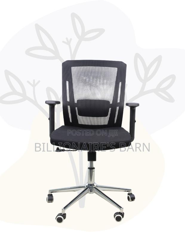 Ergonomic Mid-Back Chair With Chrome Base | Perfect for Managers - thumbnail 2