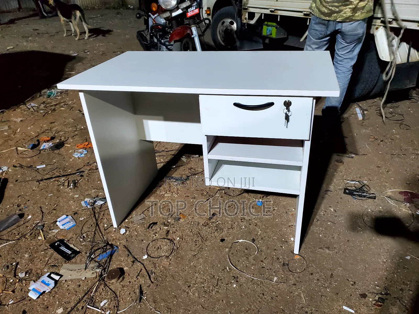 Office Table With Open Drawers