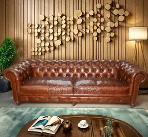 Home Sofa; 3-Seat Elegant Tufted Chesterfield Sofa for Home or Office
