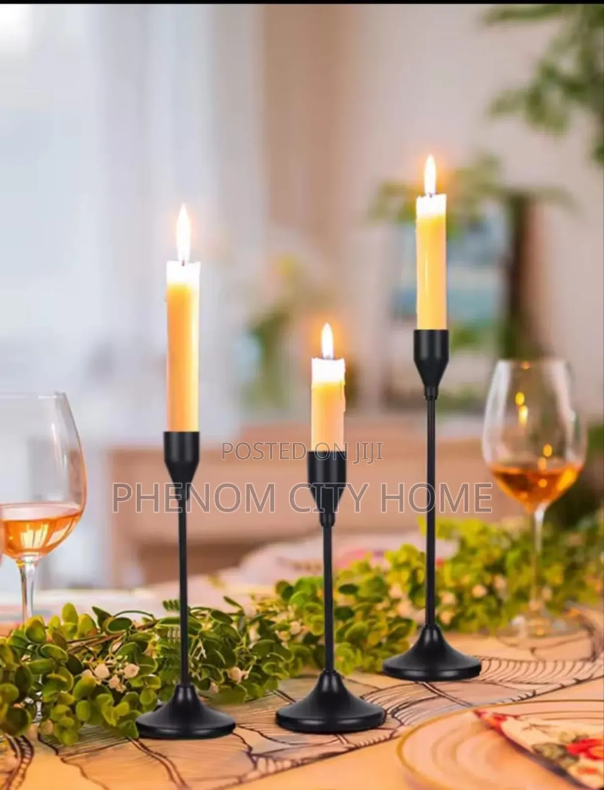 Classic 3 in 1 Metallic Candle Holder