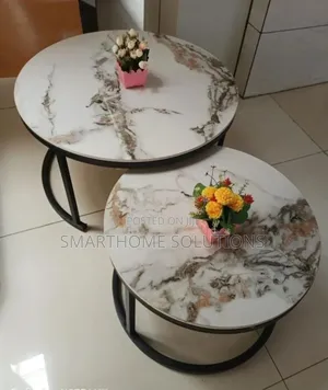 Very Big Modern Luxury Pure Marble Top Nesting Coffee Tables