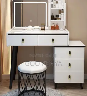 Home Dressing Table;Led Light Makeup Dresser With Storage for Bedrooms