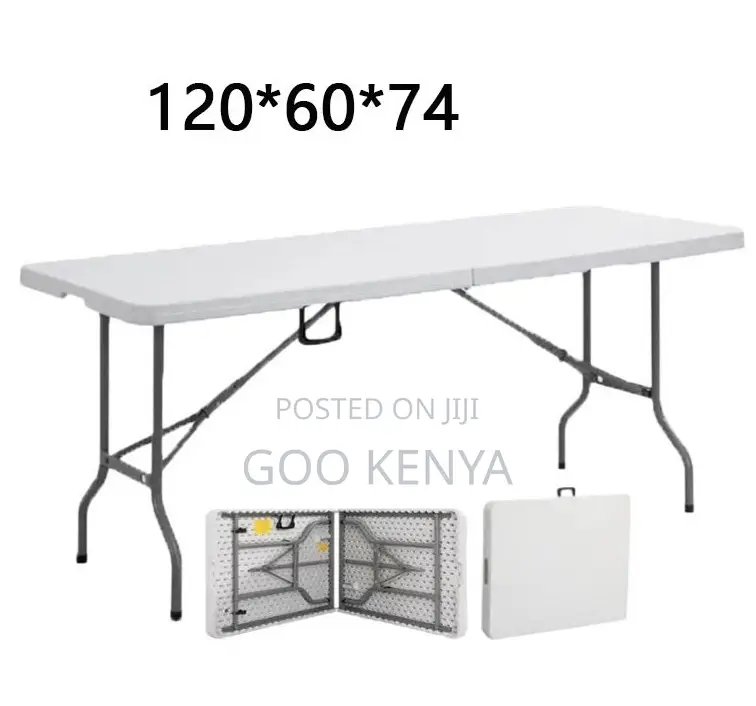 Home Table; High-Quality 6-8 Person White Plastic Folding Table