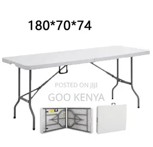 Home Table; High-Quality 6-8 Person White Plastic Folding Table