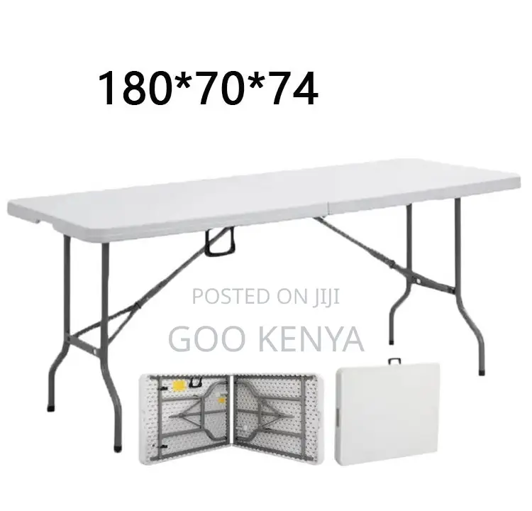 Home Table; High-Quality 6-8 Person White Plastic Folding Table
