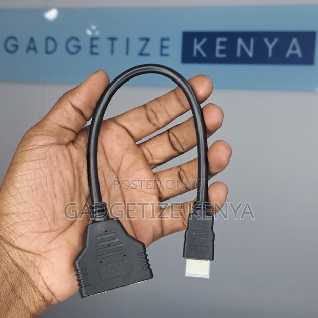 Hdmi Male to 2-Hdmi Female Splitter Adapter
