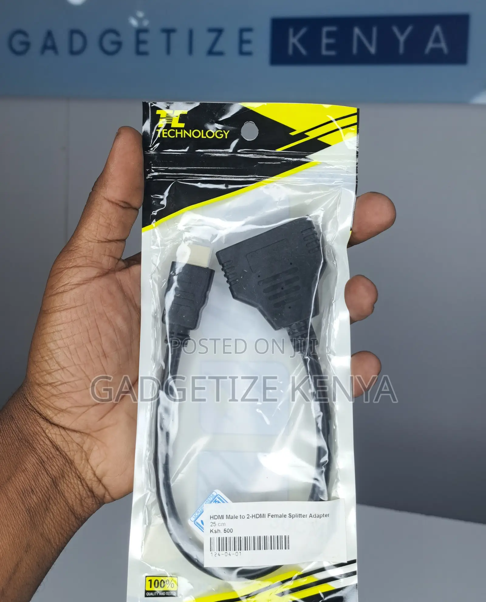 Hdmi Male to 2-Hdmi Female Splitter Adapter