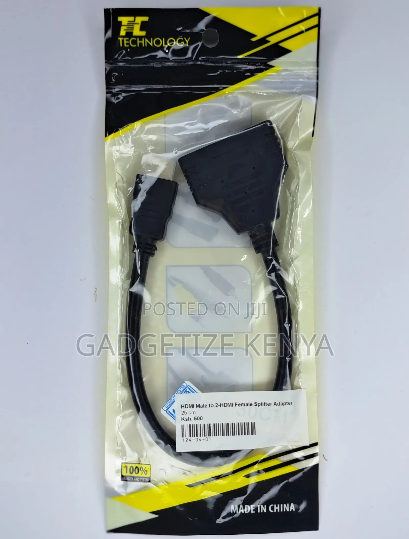 Hdmi Male to 2-Hdmi Female Splitter Adapter