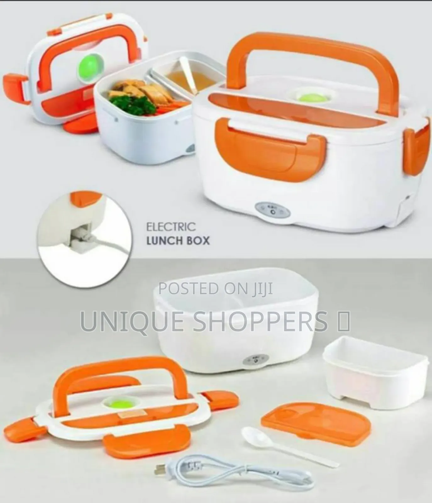 *Electric Lunch Box With Plastic Liner