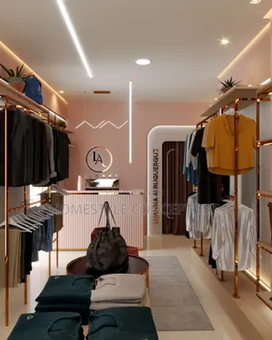 Shelves Shelf Fitting Renovation Rack MDF Steel Shop Interior Designer