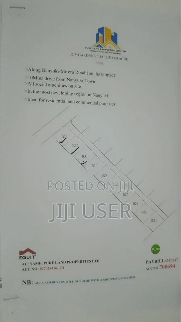 Selling Plot in Nanyuki and Meru 1/8