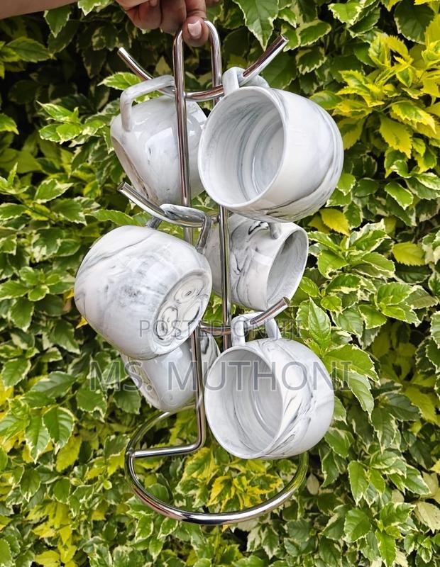 6 PCS Marble Pattern Pot Mugs - thumbnail 4