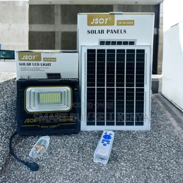 Inbuilt Battery Ip66 200w Watts High Power Led Solar Flood Light
