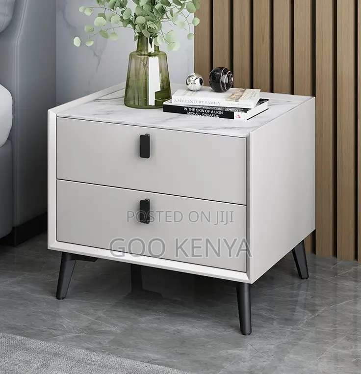 Home Cabinet;Modern Rock Slab Solid Wood Table With Soft-Close Drawers